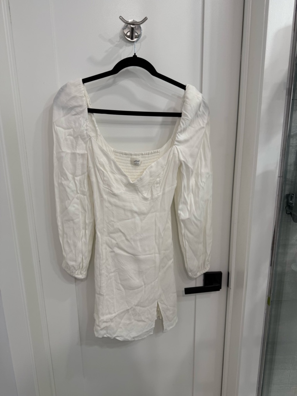 Wilfred Cream V-Neck Textured Bodice Top